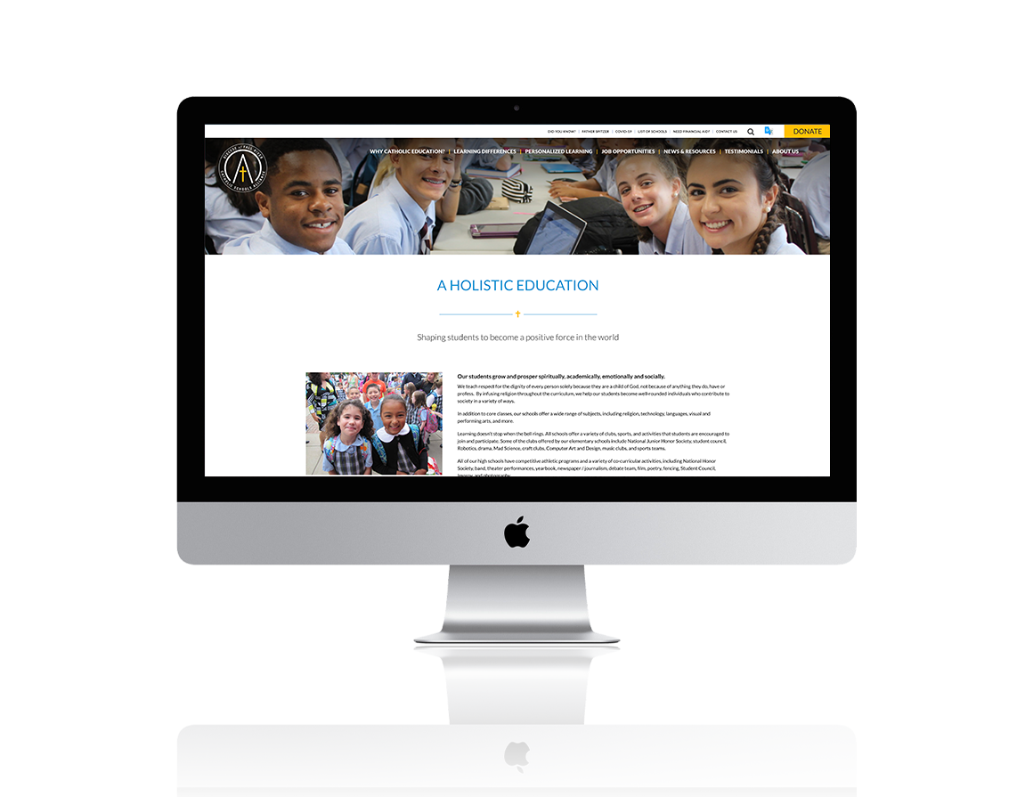 Catholic Schools Alliance Website Design and Development - Diocese of Fall River