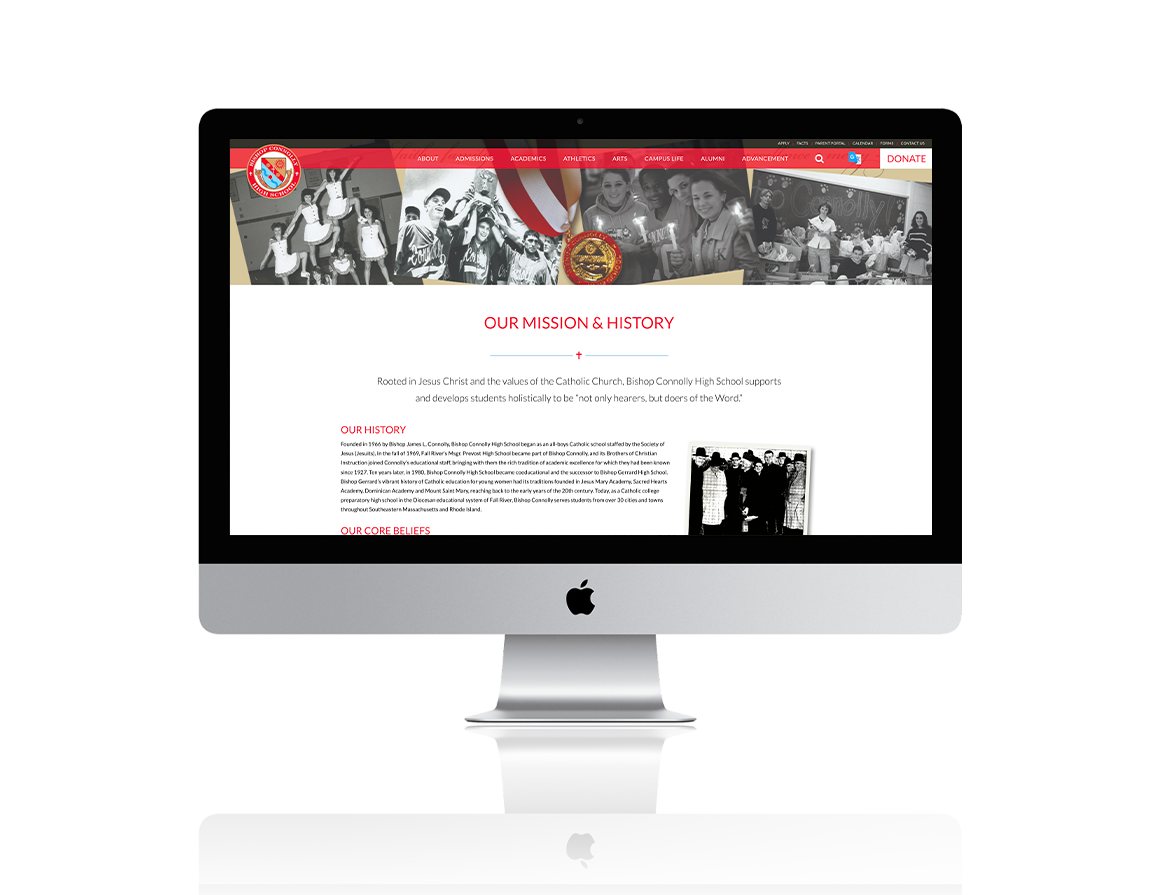 Bishop Connolly High School Website Mission Page