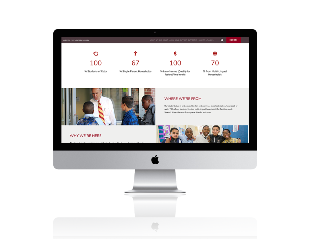 Nativity Preparatory School Branding, Design and Development